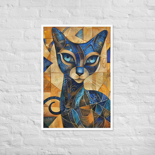 Abstract Blue Exotic Cat